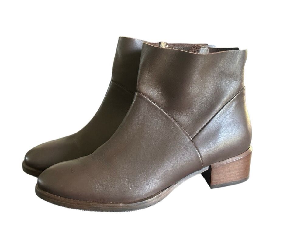 Avellini Brown Leather Booties  Women’s Size 38 US 7.5
